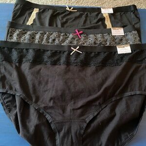 NWT Lane Bryant Cacique Black Lace Sexy Panties 22 24 3X
